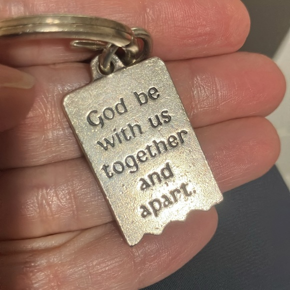 James Avery Mizpah Key Chain Silver Inspirational Keychain - Picture 2 of 4